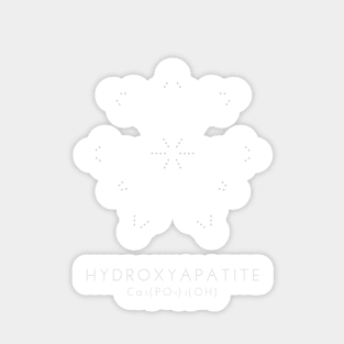 Hydroxyapatite Molecular Structure - Black Sticker